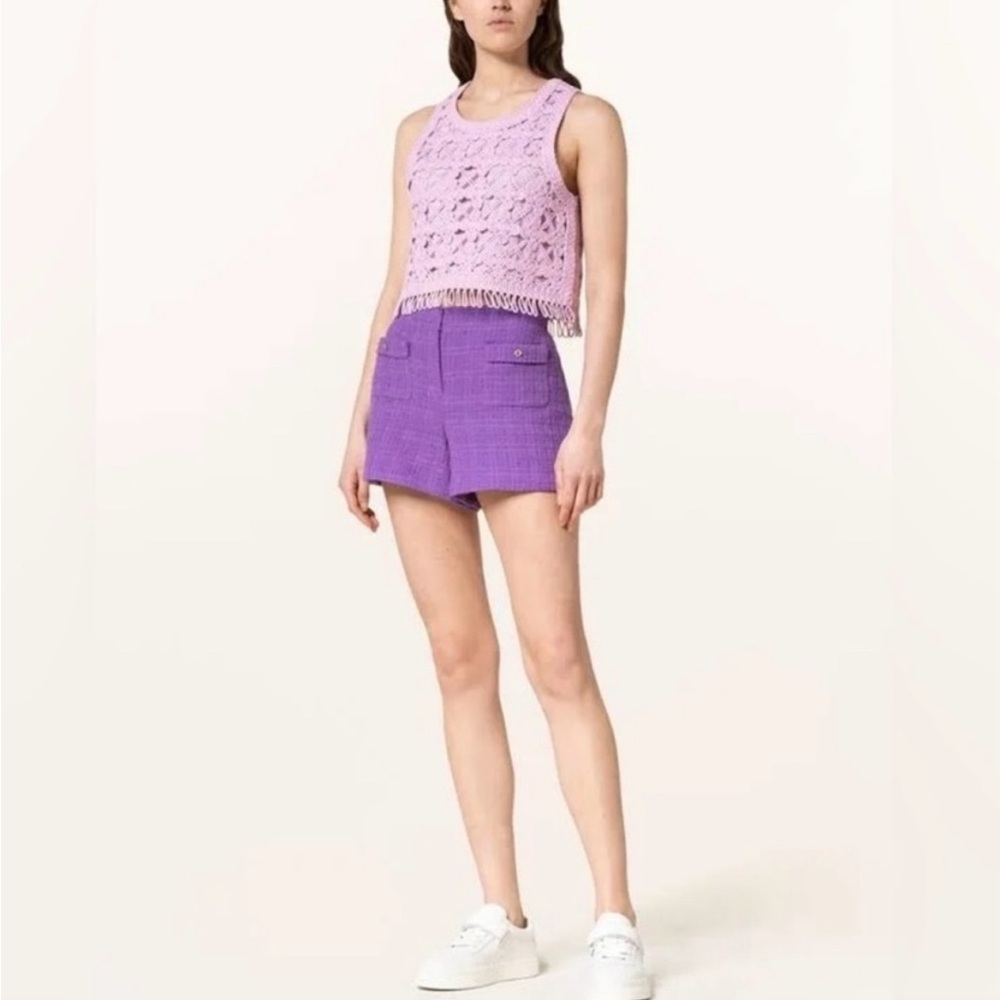 Maje Purple High Waist Shorts